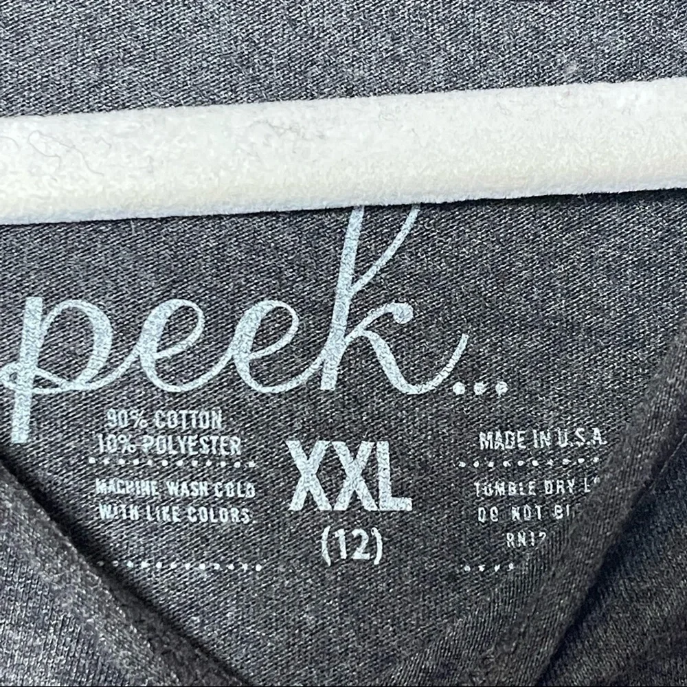 NWT Peek… Gray Jingle All The Way 1/2 Sleeve Kids Top Size XXL (12)